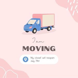 Moving! 🩵 Closet Temporarily Closed